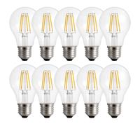 10 X LED Bulbs A60 4W E27 Clear 340Lm Extra Warm White 1800K 300°