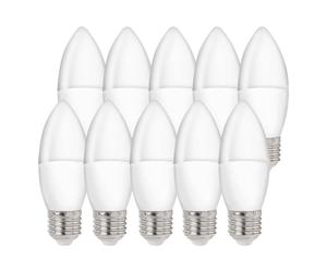 10 x LED Bulbs Candles 8W E27 Matte 730lm Lamps 840 Neutral White 4000K 160