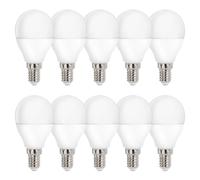 10 x LED Drop 8W = 52W E14 Matte Ball 160° Cool White 6000K Daylight