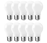 10 X LED Filament A60 Bulb 8.5W = 75W E27 Opal Matt 1055lm Warm White Dimmable [EEK: E]