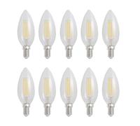 10 x LED Filament Bulb Candle 4W = 40W E14 Clear 460lm Neutral White 4000K [EEK: E]