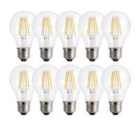 10 X LED Filament Bulbs A60 8.5W ~ 75W E27 Clear 1100Lm Warm White 2700K