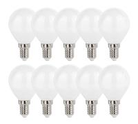 10 X LED Filament Bulbs Drop Ball G45 1W E14 Opal 90Lm 827 Warm White 2700K