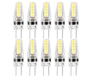 10 x LED Pin Base Lamp 2W = 25W G4 SMD 210lm 360° Daylight 6500K Cool White