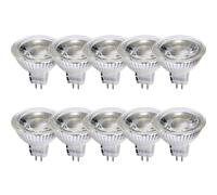 10 X LED Premium Glass Reflector GU5.3 5W 350Lm Warm White 2700K MR16 Lamp 38° [EEK: G]