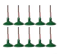 10 x LED Street Light for HO Scale Model Railway 8mm Disc Diameter Warm White Luminous with Wires and Railway Resistors 3V DC 20mA