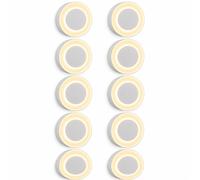 10 X LED Wandampe Outdoor Light White Round Ø20cm IP54 13W 700lm Warm