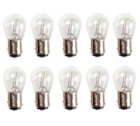 10 x Light Bulbs 6V 21/5W BAY15D Transparent Ergot Deckale Modellette Headlight Lamp Double Plug