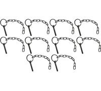 10 x Linch Pin and Chain, 6mm, Ifor Williams, Trailer, Lynch pin, 36mm ring