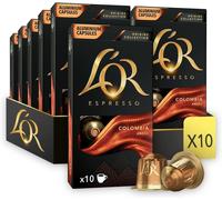 10 X L'OR Origins Colombia Coffee Pods x10 (Pack of 10, Total 100 Capsules)