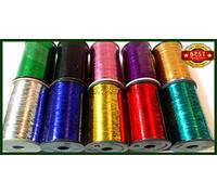 10 x Lurex Spools Thread embroidery with Multi colours UK Seller