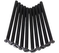 10 x M3.5 Black Nickel 50mm Long Screws - Flat Slotted Countersunk Head - For Switch and Socket Plates