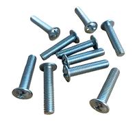 10 x M6 Flat Head Bolt/Screws for Kitchens, Bathrooms, Furniture etc. - 28mm Long