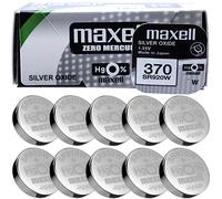10 x Maxell 370 V370 AG6 SR920W SR69 Watch Batteries