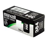 10 X Maxell 384 Batteries Box Mercury Free Silver Oxide SR41SW 1.55V