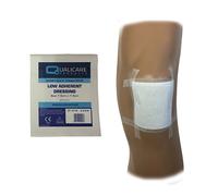 10 x Medium 7.5CM X 7.5CM QUALICARE Premium First AID Double Side Absorbent Low Adherent STERILE DRESSINGS