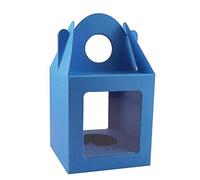 10 x Medium Ocean Blue Single Cupcake/Muffin/Fairy Cake Boxes with 2 Windows