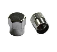 10 x Metal Hexagon Chrome Tyre Valve Dust Caps Car Motorcycle Motorbike ATV Van by AllTrade Direct