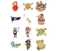 10 x Mini Fun Tattoos (Packs of 12) 120 in Total (PIRATE)