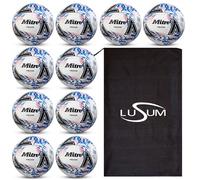 10 x Mitre Calcio Training Footballs with Bag | Calcio 24 | White | Size 3