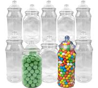 10 x Mixed EMPTY 1L Jars - Vintage Victorian Pick & Mix Sweet Shop Candy Buffet Kit Party Pack