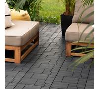 10 x Mosaic Garden Patio Interlocking Composite Decking Floor Tiles 30x30cm