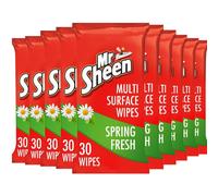 10 x Mr Sheen Multi Surface Wipes Spring Meadow 30 Large Wipes