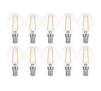 10 X Müller-Licht LED Filament Bulbs 2.5W = 25W E14 Clear Warm White 2700K [EEK: E]