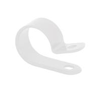 10 x Natural/White Nylon 4.8mm P Clips for Conduit, Cable, Tubing & Sleeving