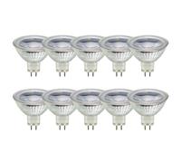 10 x NCC-Licht LED MR16 Glass Reflector Bulb GU5,3 3W 25W 250lm Warm White 2700K