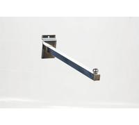 10 x New Chrome Slatwall Slat Slot Wall Retail Shop Display Straight Arm With Ball End 30cm