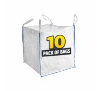 10 x NEW FIBC Bulk Bag Garden Builder Waste Rubber Sack Woven Heavy Duty 85 x 85 x 85cm (10Pack)