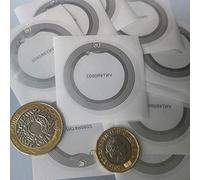 10 x NFC Tags | NXP Chip NTAG213 | 144 Bytes Memory | Extra Wide Round Antenna 45 mm | Ultra-Thin 0.15 mm | self-adhesive labels | transparent | High Scan Strength with Ultra Slim Design | Strong Glue