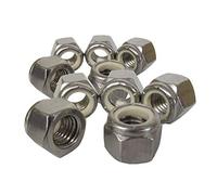 10 x Nylon Insert 1/4'' Steel Imperial UNF Locking Nuts,