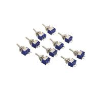 10 x On/Off Miniature Toggle Switch Car Dashboard SPST 2Pin Blue