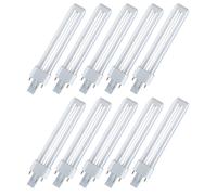 10 x Osram Dulux S 9W G23 Cool Daylight 865 Compact Fluorescent Lamp