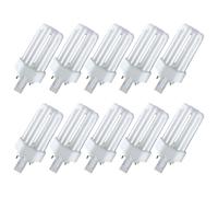 10 x OSRAM Dulux T Plus Compact Fluorescent Lamp 13W 830 3000K GX24d-1