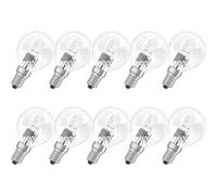 10 X Osram Eco Halogen Drop Light Bulb 46W = 60W E14 Clear Warm White Dimmable [EEK: G]
