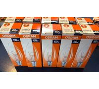 10 x OSRAM incandescent lamp 60W E14 230V clear candle lamp DIMMABLE