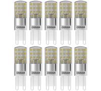 10 x Osram LED Bulb Pin Base Star 2.6W = 30W G9 Clear 320lm Warm White
