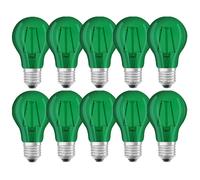 10 x Osram LED Bulb Star Classic A Decor 1.6W E27 136lm 7500K Green [EEK: G]