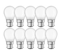 10 x Osram LED Filament Drop 4W = 40W B22d Matte Bulbs 470lm Warm White 2700K [EEK: E]