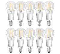 10 x OSRAM LED Filament Drop Bulb 5W=40W E14 Clear 470lm 2700K Dimmable