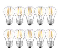 10 X Osram LED Filament Droplet 4W = 40W E27 Clear Bulbs 470lm Warm White 2700K [EEK: E]