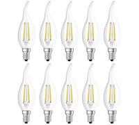 10 X Osram LED Filament Retrofit Gust Candle 4W=40W E14 Clear Warm White 2700K [EEK: E]