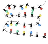 10 x Outdoor Multi-Coloured Festoon Chain String Lights Garden Wall Party Light