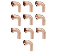10 x Pack of 15mm Press Fit 90° Degree Street Elbow M-Profile Wras Approved