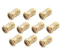 10 x Pack of Press Fit 15mm x 1/2" MI Male Iron Couplers