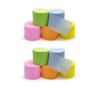 10 x Pastel Streamers by Kissymix - Pack of Ten Colourful Crepe Paper Pastel Streamers for Birthday, Christmas, Valentines and Anniversary Parties - 10 Metres Each