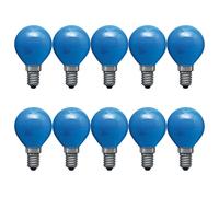 10 x Paulmann Bulb Drop 25W E14 BLUE Incandescent Lamp Globe P45 Dimmable